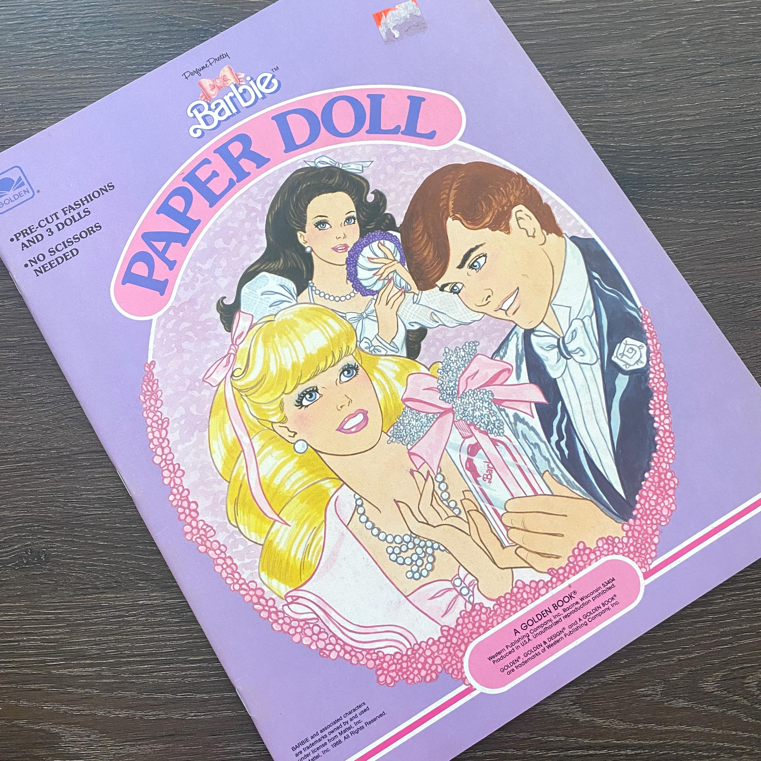 Vintage Unused Perfume Pretty Barbie Paper Doll Book - Uncut 80s