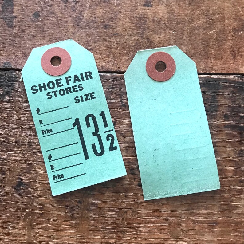 Vintage Paper Tags Set of 10 Vintage Tags Vintage Shoe Etsy