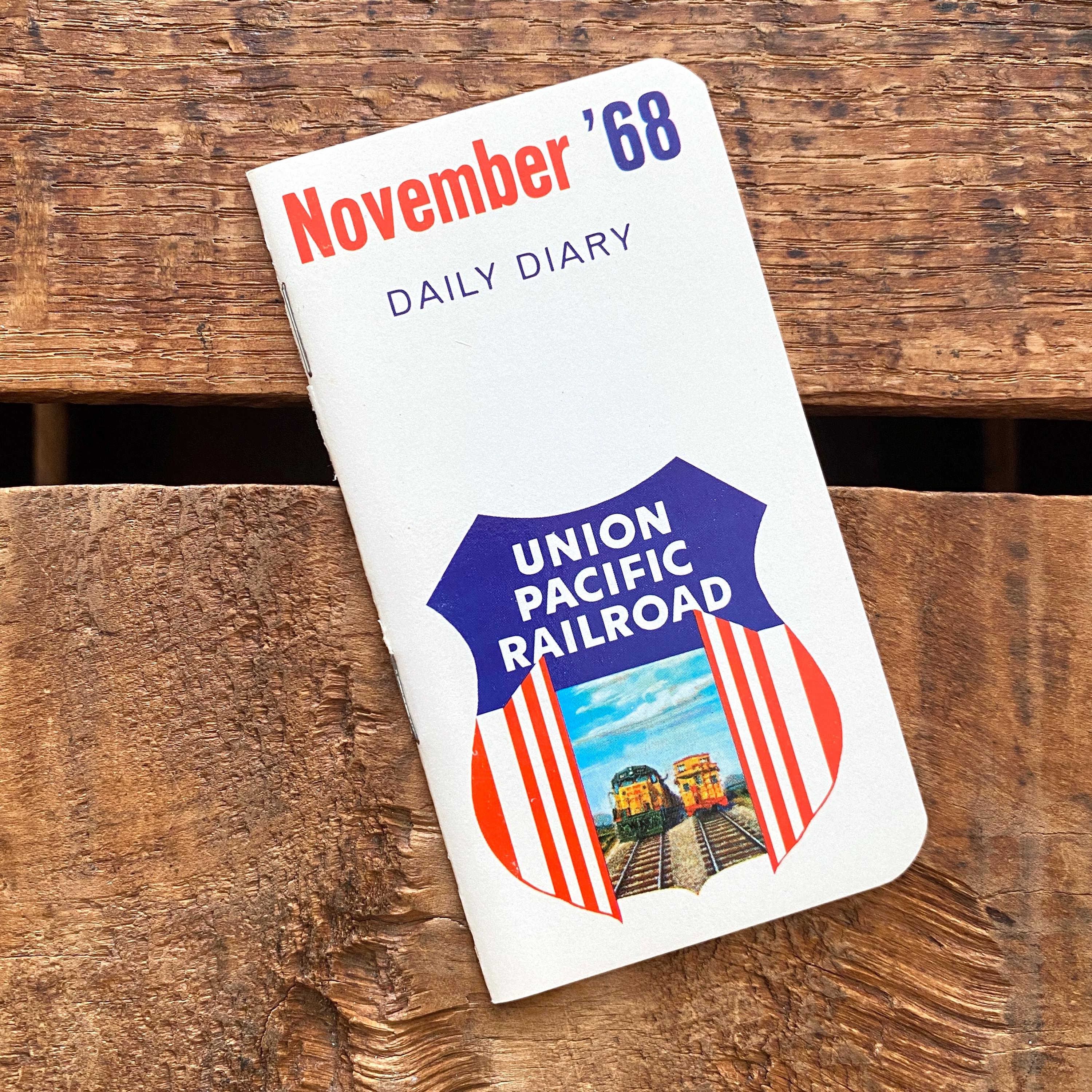 1968 Notebook Vintage Monthly Diary - Unused, 1968 Memo Book, Union Pacific Railroad ...