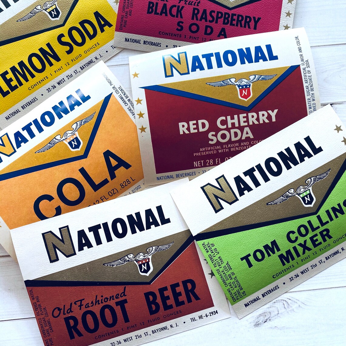 Vintage Soda Labels Set of 12 Vintage Labels NOS Labels | Etsy