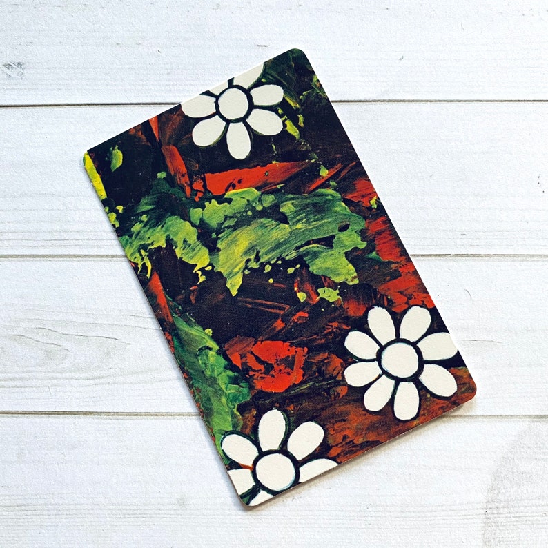 Cartas de Baralho Vintage - Conjunto de 6 - Cartas de Flores Vintage, Cartas de Baralho de Flores, Objetos Efêmeros de Diário, Cartas de Diário, Material de Artesanato, Papel Velho imagem 2