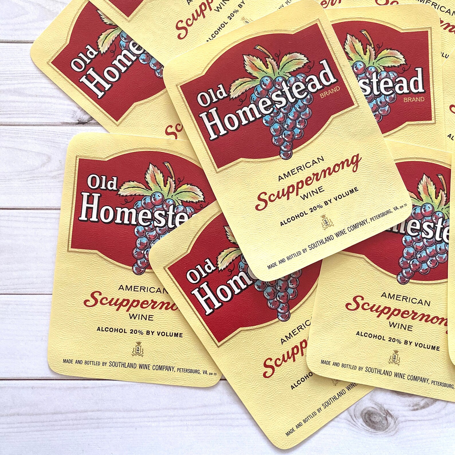 vintage wine labels set of 5 vintage labels nos labels etsy