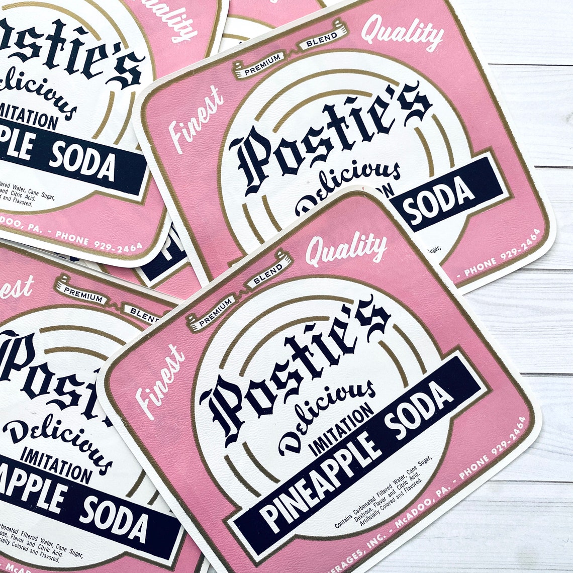 Vintage Soda Labels Set of 5 Vintage Labels NOS Labels - Etsy