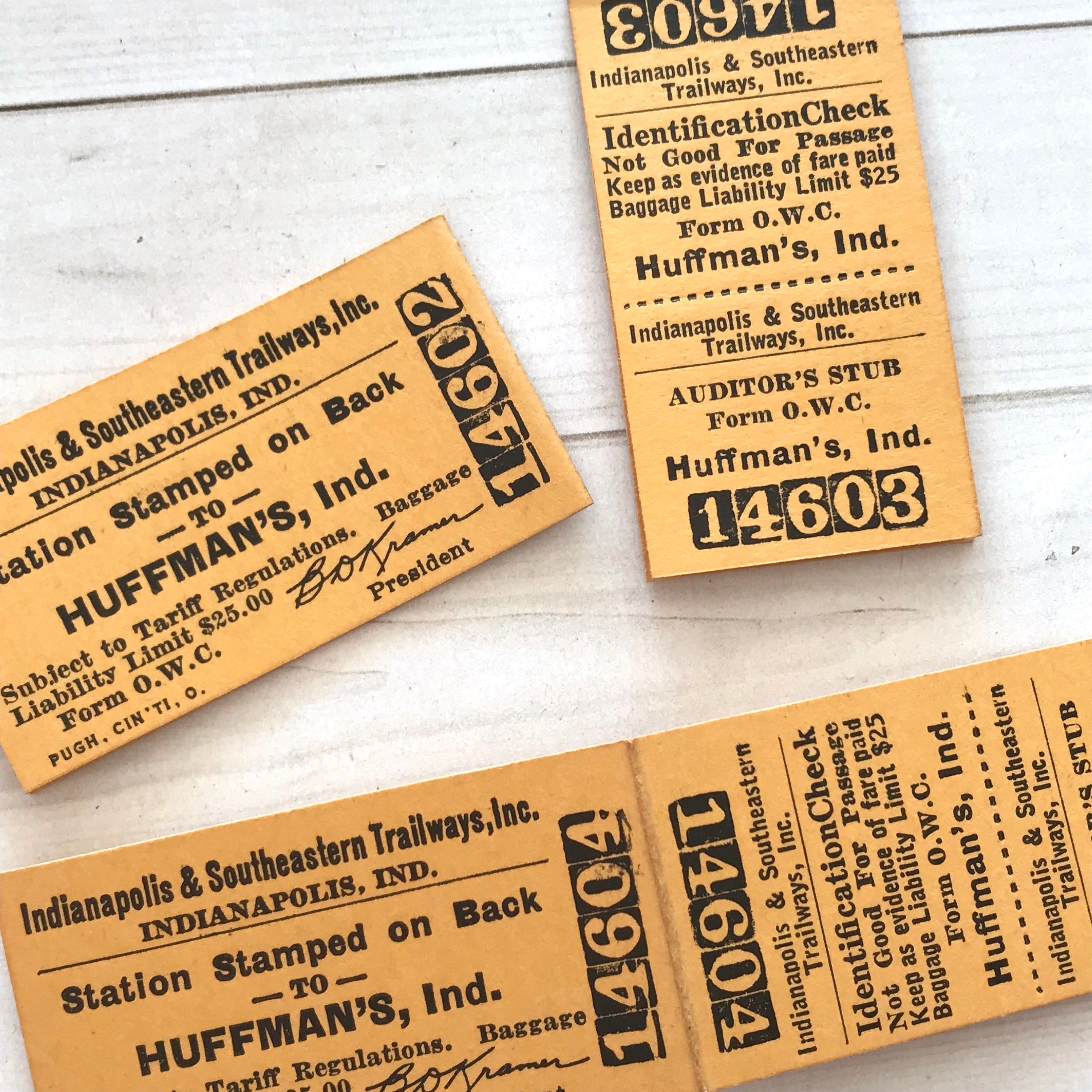 Vintage Railroad Tickets Set of 5 Vintage Tickets Vintage | Etsy
