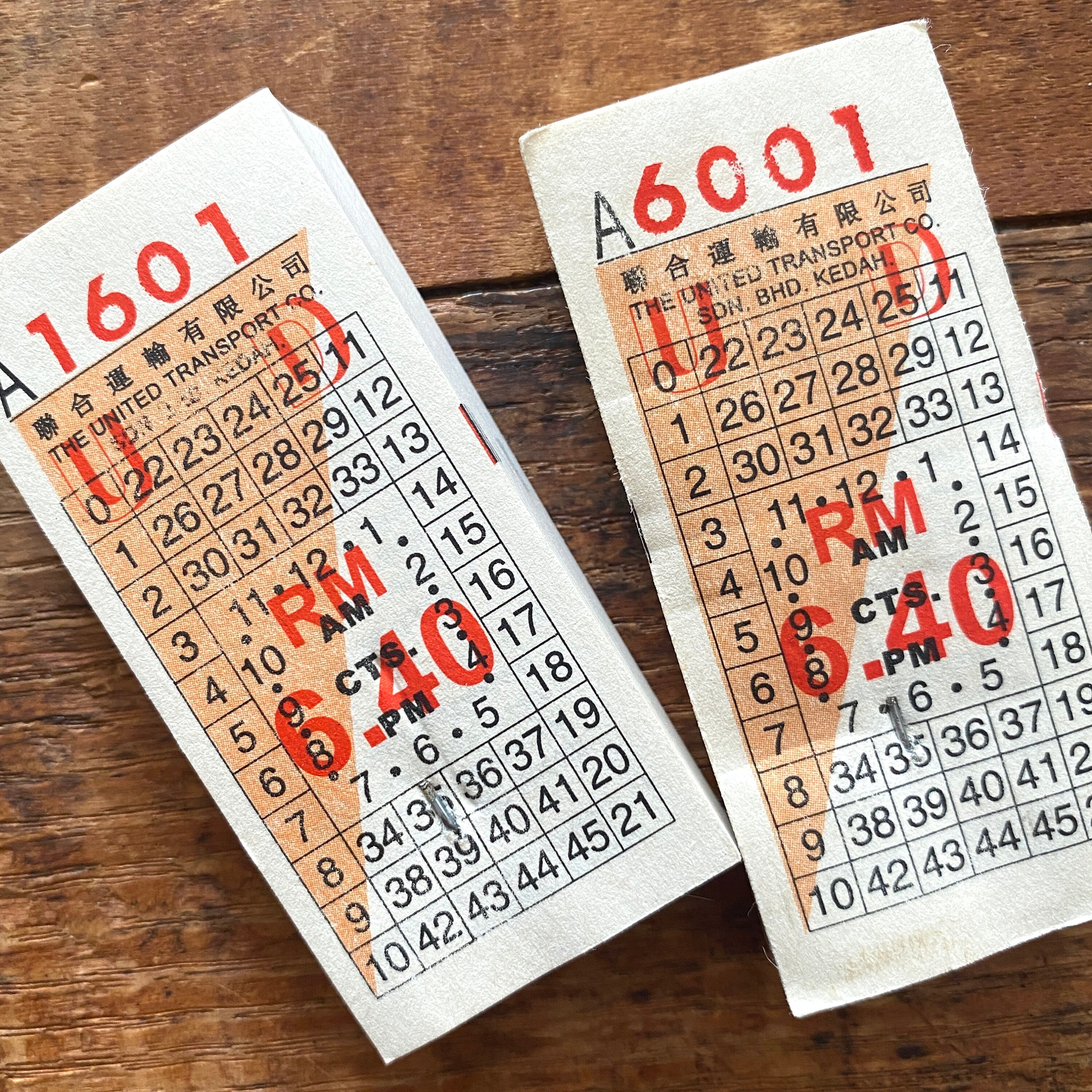 Vintage Malaysian Bus Ticket Book - Unused, 100 Tickets