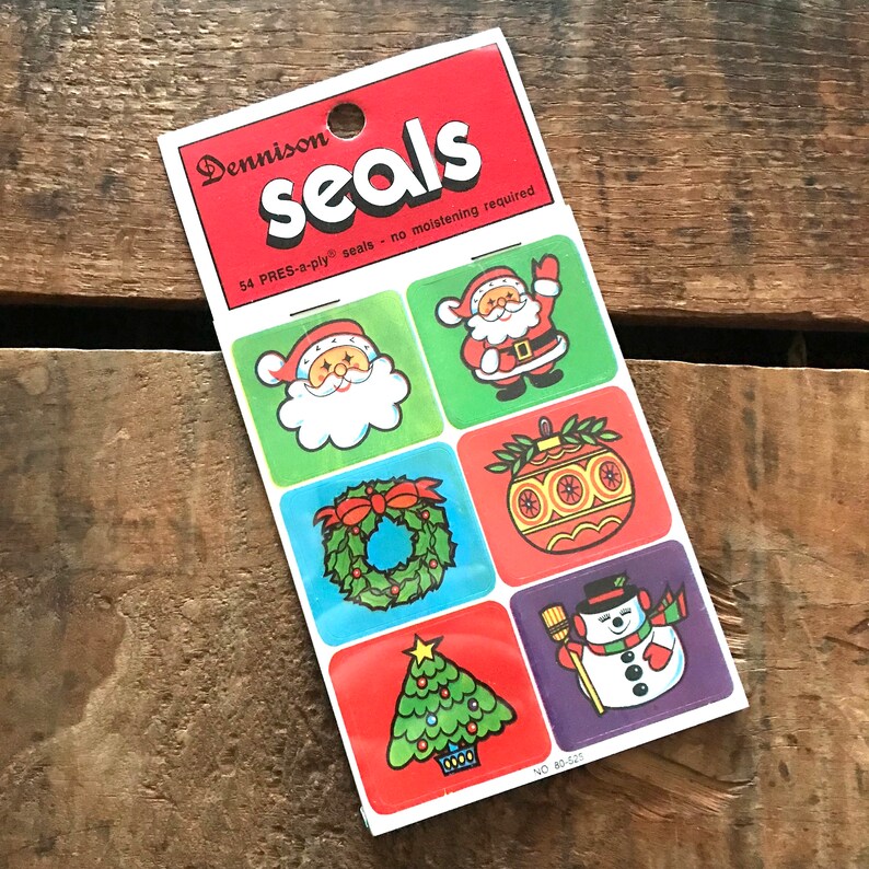Vintage Dennison Christmas Seals Book of 54 Seals Etsy