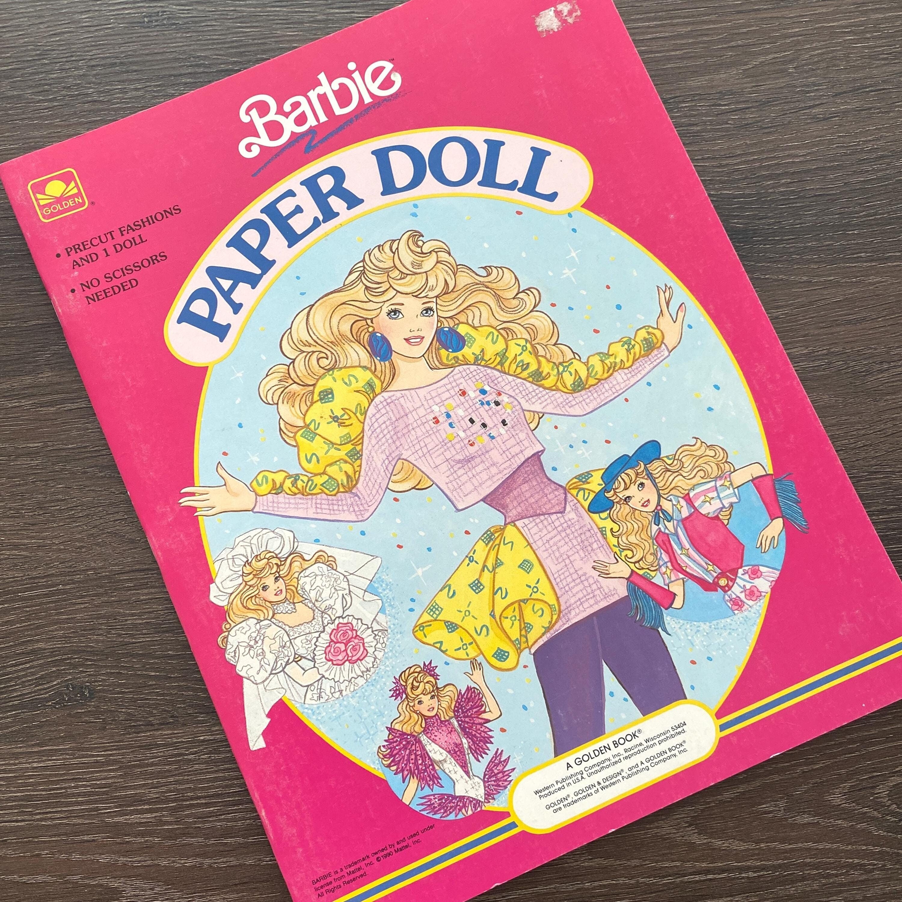 Vintage Unused Barbie Paper Doll Book - Uncut 90s Golden