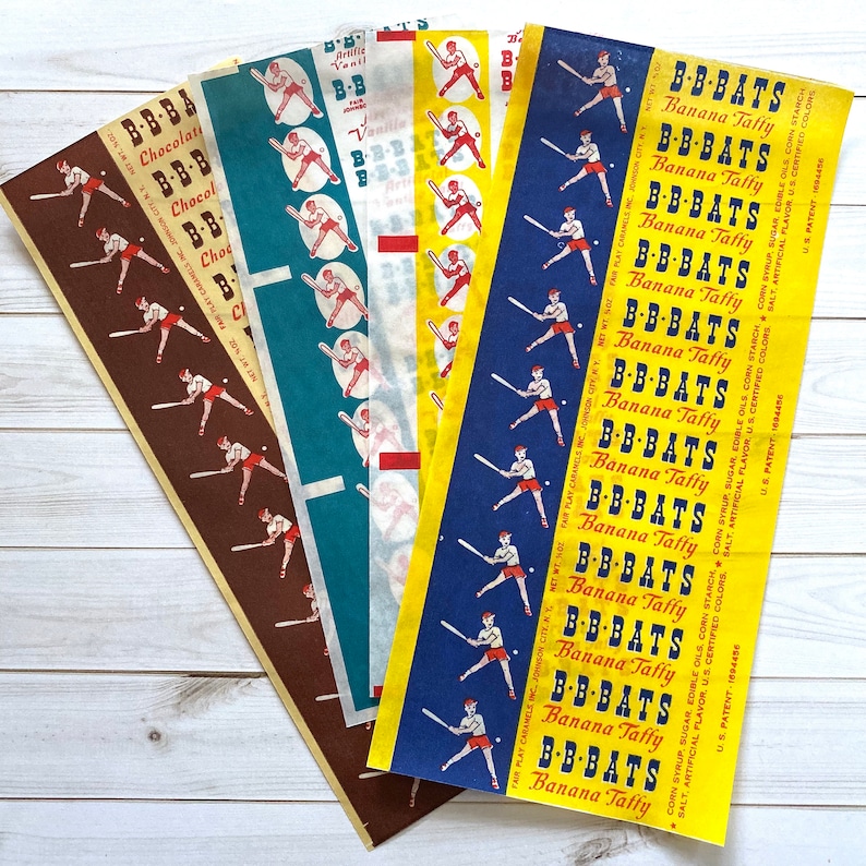 Vintage Taffy Wrappers Set of 4 Vintage Candy Wrappers Etsy