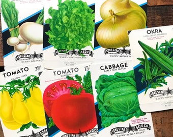 Wholesale Lot of 200 Old Vintage Vegetable SEED PACKETS 15 cent EMPTY 4D 