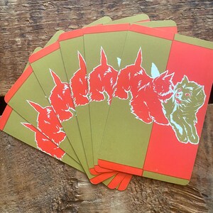 Jeu de 6 cartes vintage pour chiens, vieux cartes pour enfants, éphémères de scrapbooking sur papier, journal indésirable, fournitures créatives, chiots, collage