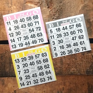 Paper Bingo Cards Set of 60 Bingo Sheets, Junk Journal Paper, Junk ...