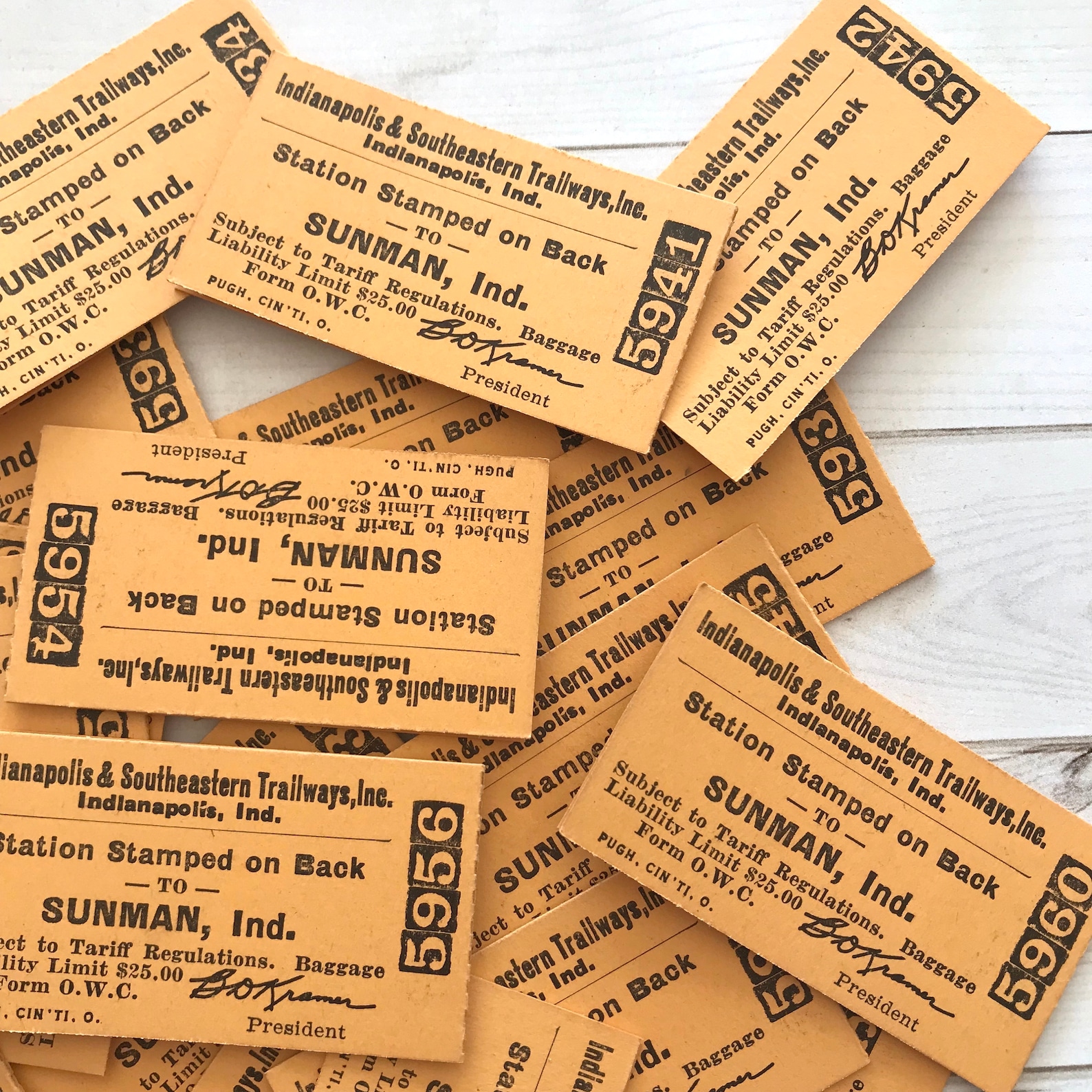 Vintage Railroad Tickets Set of 5 Vintage Tickets Vintage Etsy