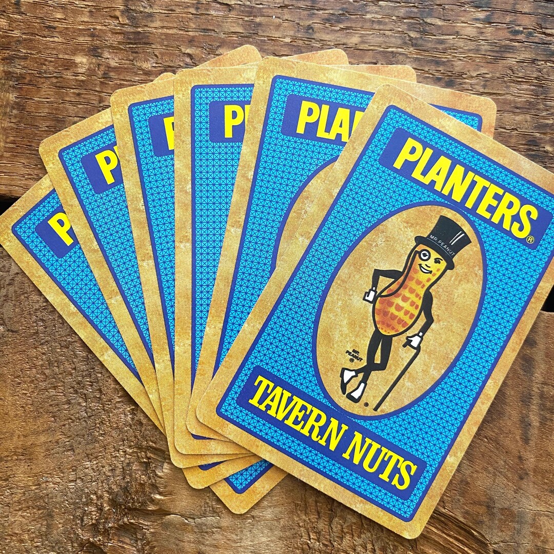 Vintage Planters Mr. Peanut Playing Cards - Set of 6 - Etsy