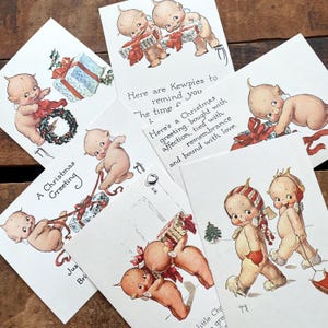 Vintage Unused Kewpie Postcard - Select Option - Paper Ephemera, Junk Journal, Rose O&#39;Neill, Valentine&#39;s Day, Cupid Angel, 70s Holiday Card