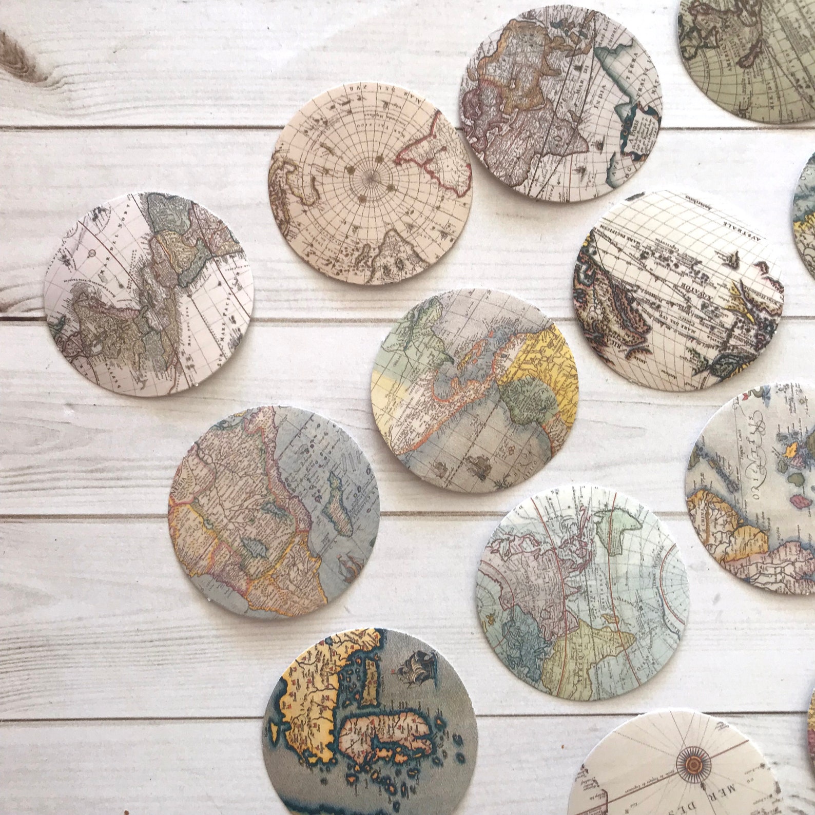 File Sticker Map Drawing World Map Stickers - Set of 44 - Junk Journal Ephemera Supply - Etsy