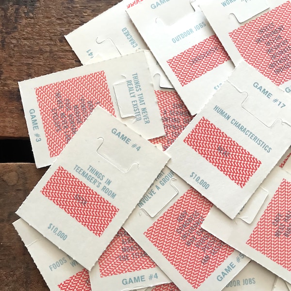 Vintage 10,000 Pyramid Game Cards - Set of 20 - Altered Art, Vintage Paper Ephemera, Junk Journal Cards, Children's Cards, Vintage Cards