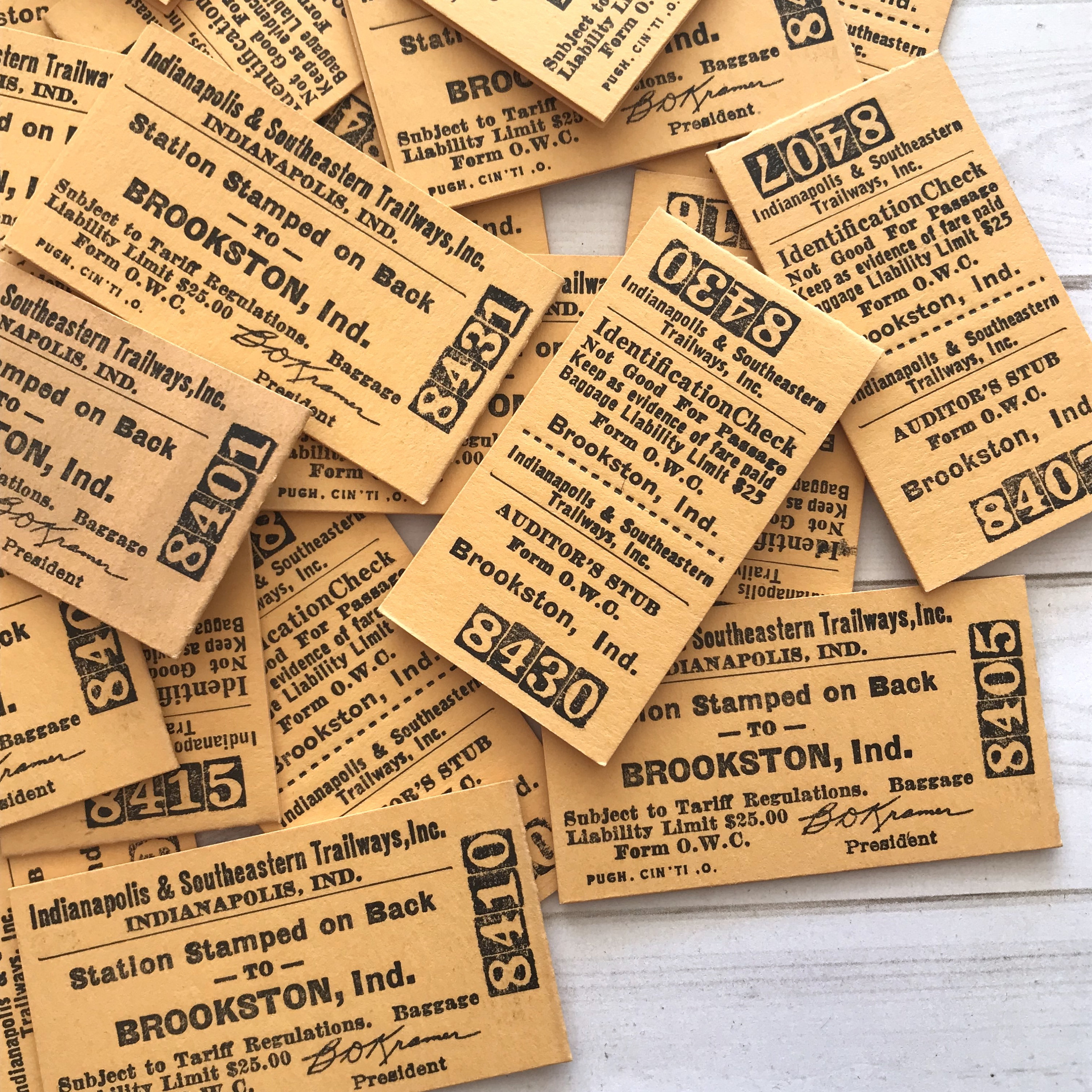 Vintage Railroad Tickets - Set of 5 - Vintage Tickets, Vintage Paper ...