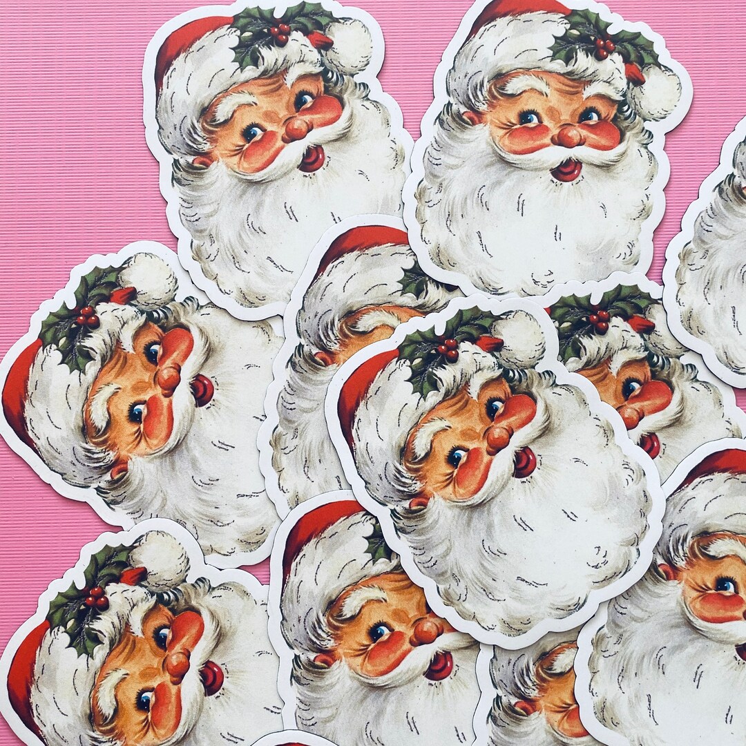 キッチュなクリスマスサンタクロースマグネット：高さ3インチ、防水