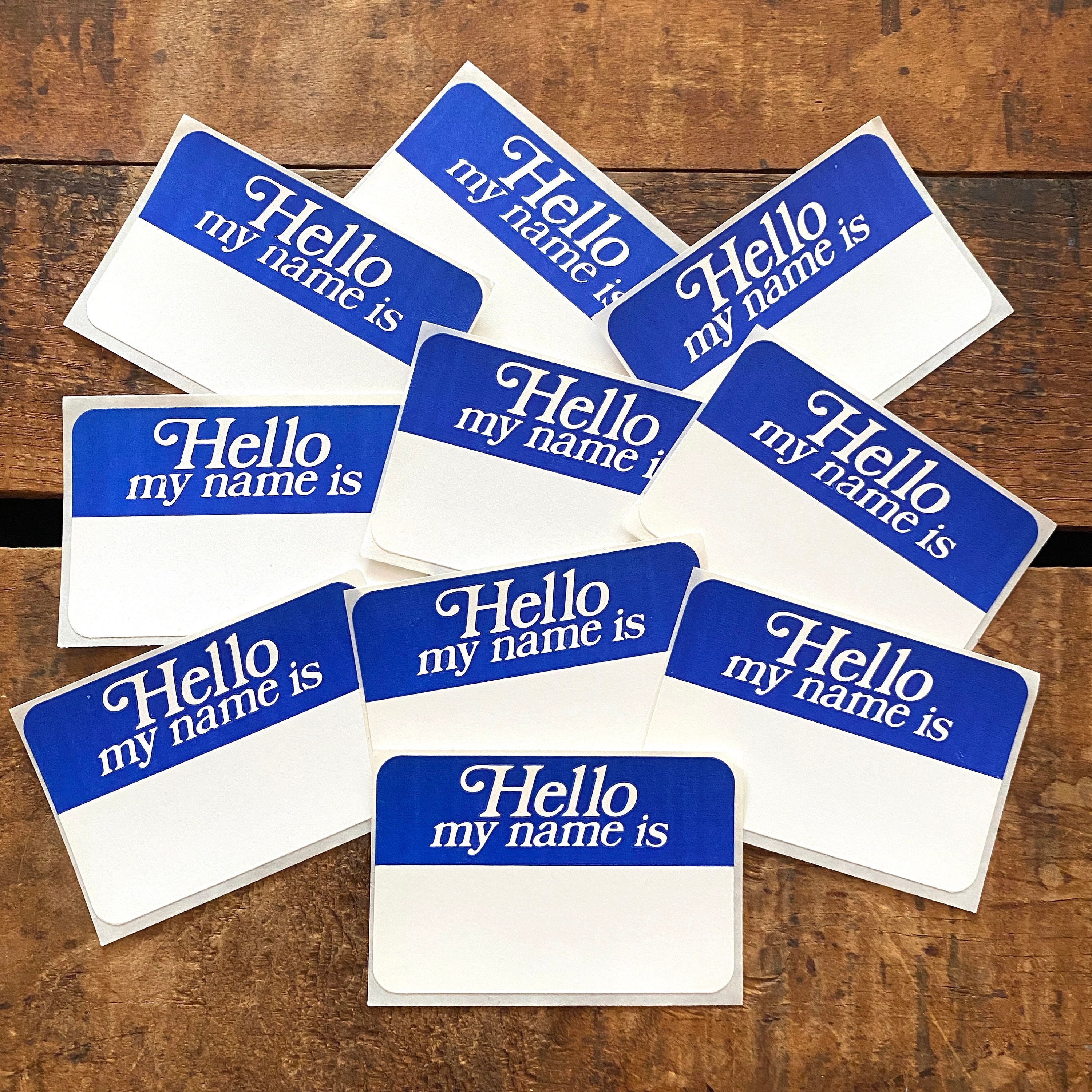 Vintage Dennison Name Tag Stickers - Set of 10 - Vintage Stickers
