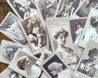 Cartes photo portrait cigarettes - lot de 15 - carnet de voyage, papiers éphémères, agenda, fournitures de bureau, fournitures créatives, scrapbooking, mode