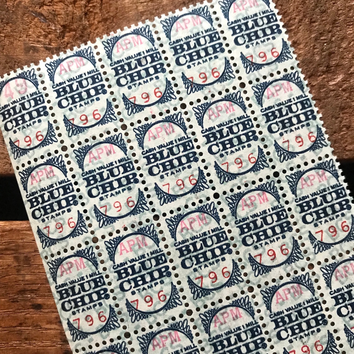 Vintage Blue Chip Saving Stamps 4 Sheets 100 Stamps Etsy