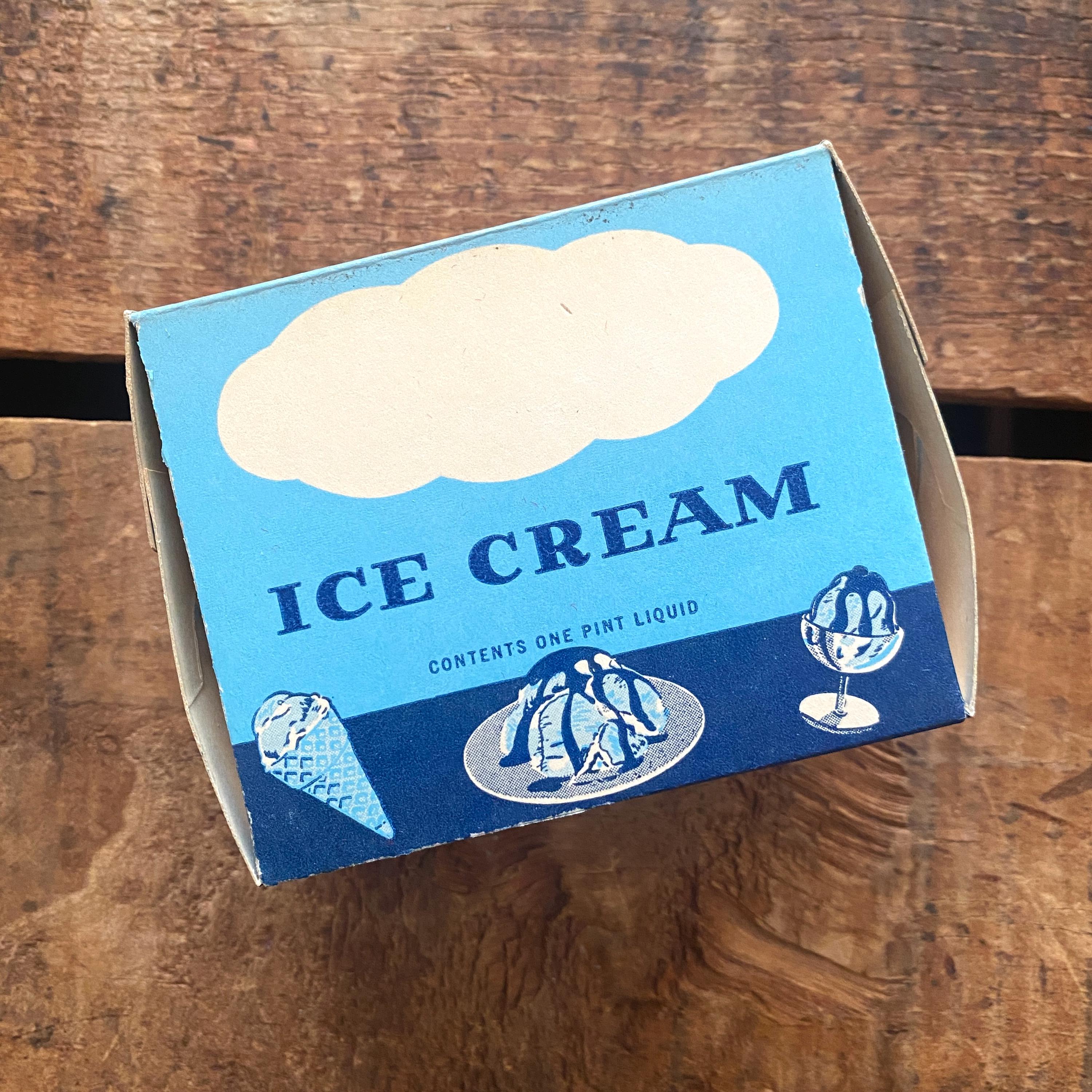 Vintage 1950s Ice Cream Box - 1 Box - Vintage Novelty Packaging