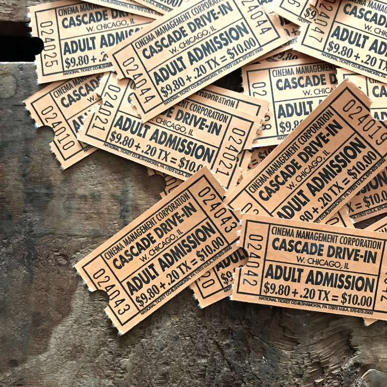 Vintage Tickets 20 Tickets Vintage Movie Tickets Vintage Etsy