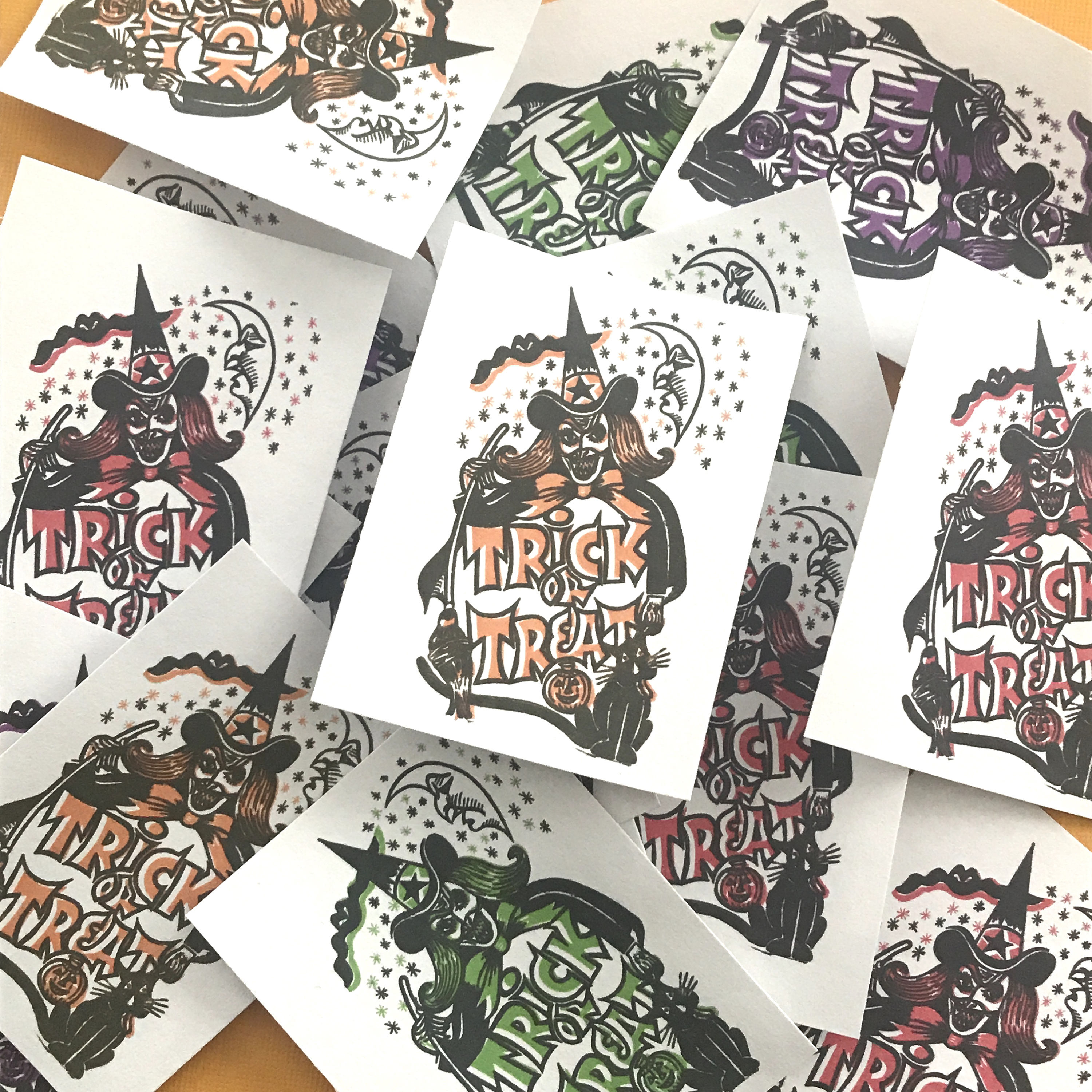 ハロウィン魔女ステッカー - 16枚セット - 手作りジャンクジャーナル