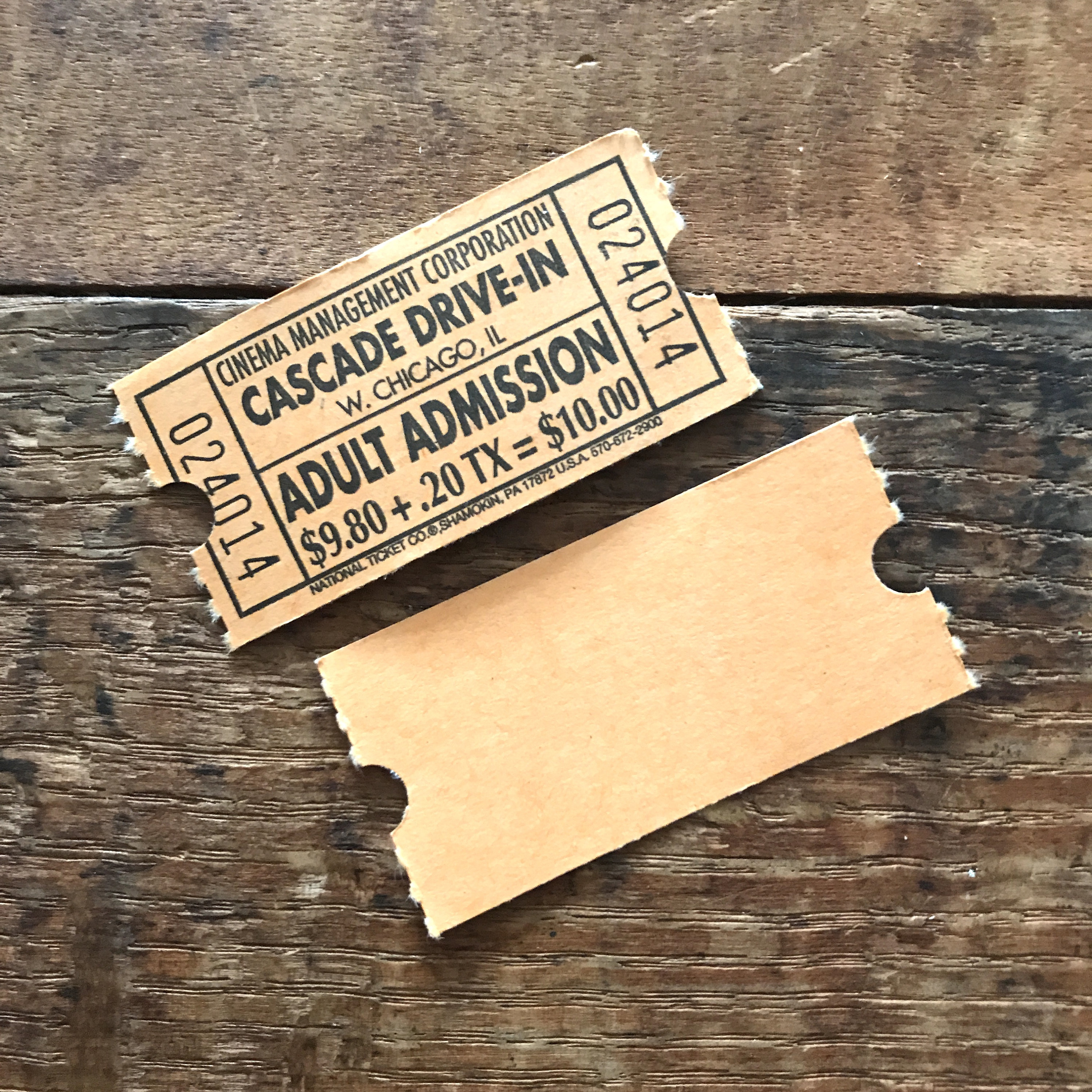 Vintage Tickets - 20 Tickets - Vintage Movie Tickets