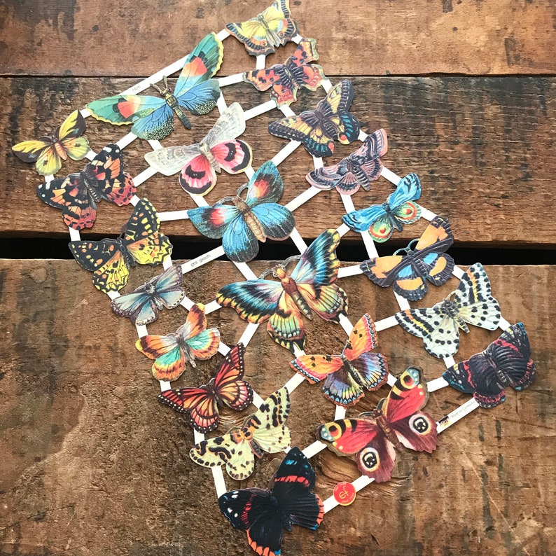 Paper Ephemera Vintage Style Vintage Butterflies Cut Outs Die Cuts Butterflies Reproduction German Scraps Insect Vintage Inspired
