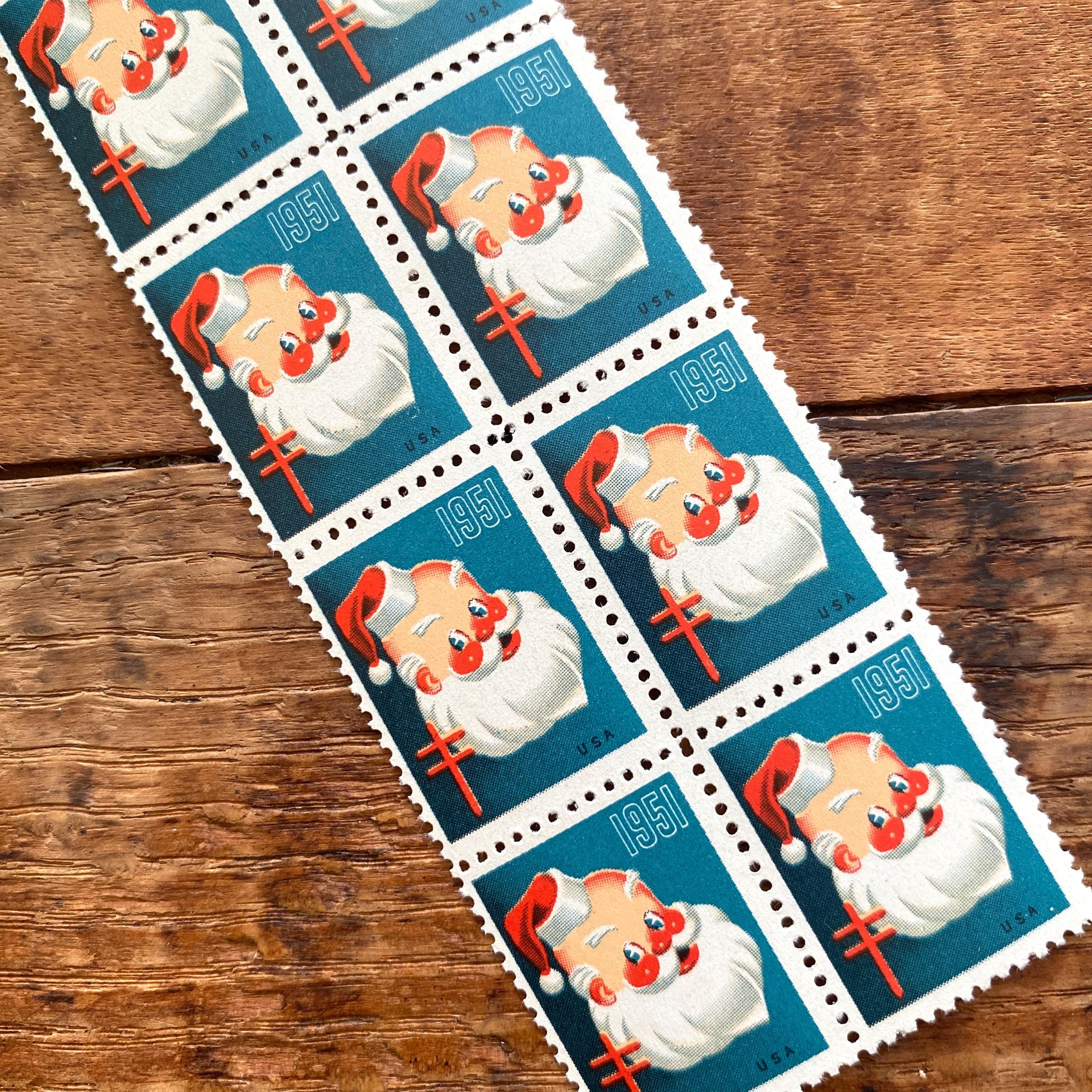 1951年製ヴィンテージ サンタクロース クリスマス チャリティ切手 - 未