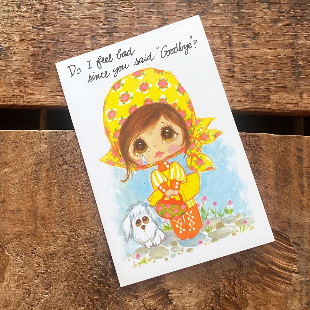 Vintage Unused Thinking of You Card - Old Greeting Card, Paper Ephemera ...