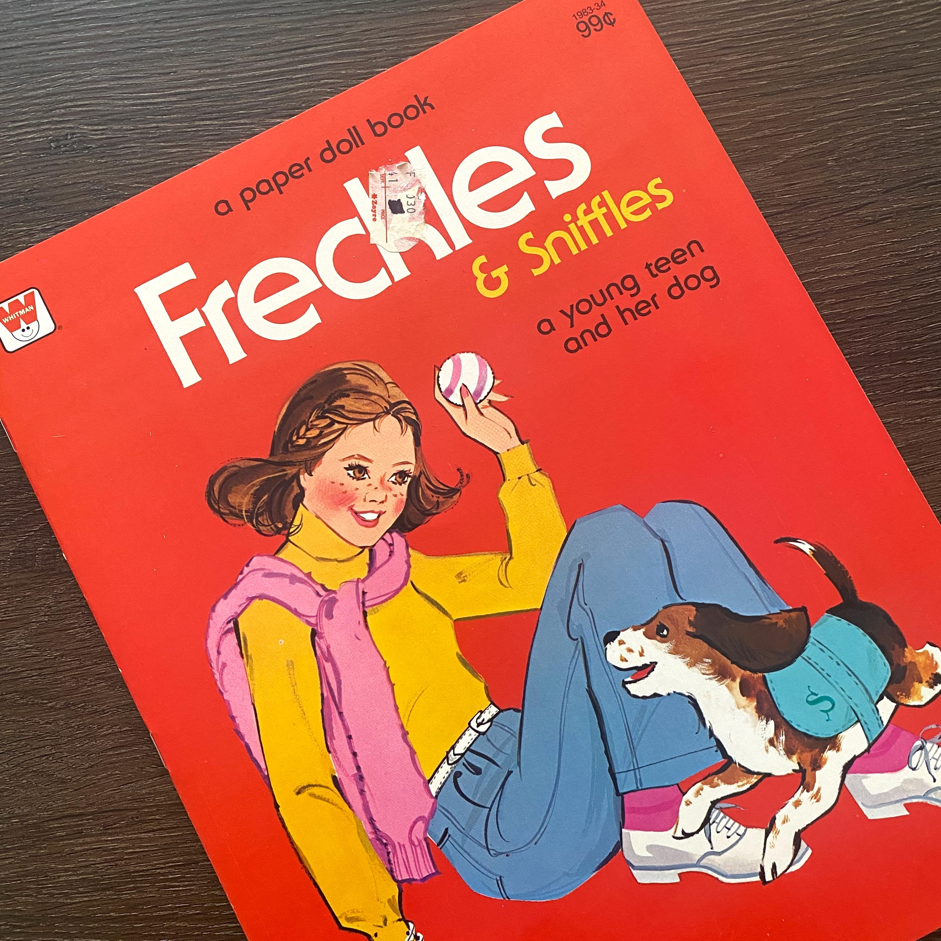 Vintage Unused Freckles Paper Doll Book - Uncut 80s Golden