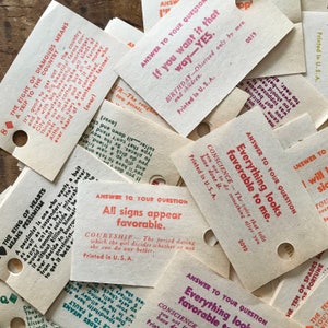 Vintage Fortune Teller Cards - Set of 24 - Swami Cards, Vintage Paper Ephemera, Vintage Tarot Cards, Junk Journal, Scrapbooking, Altered Art