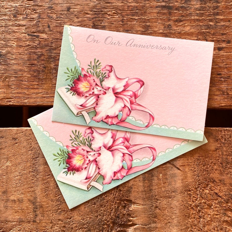Vintage Assorted Anniversary Cards - Set of 10 - Paper Ephemera Junk ...