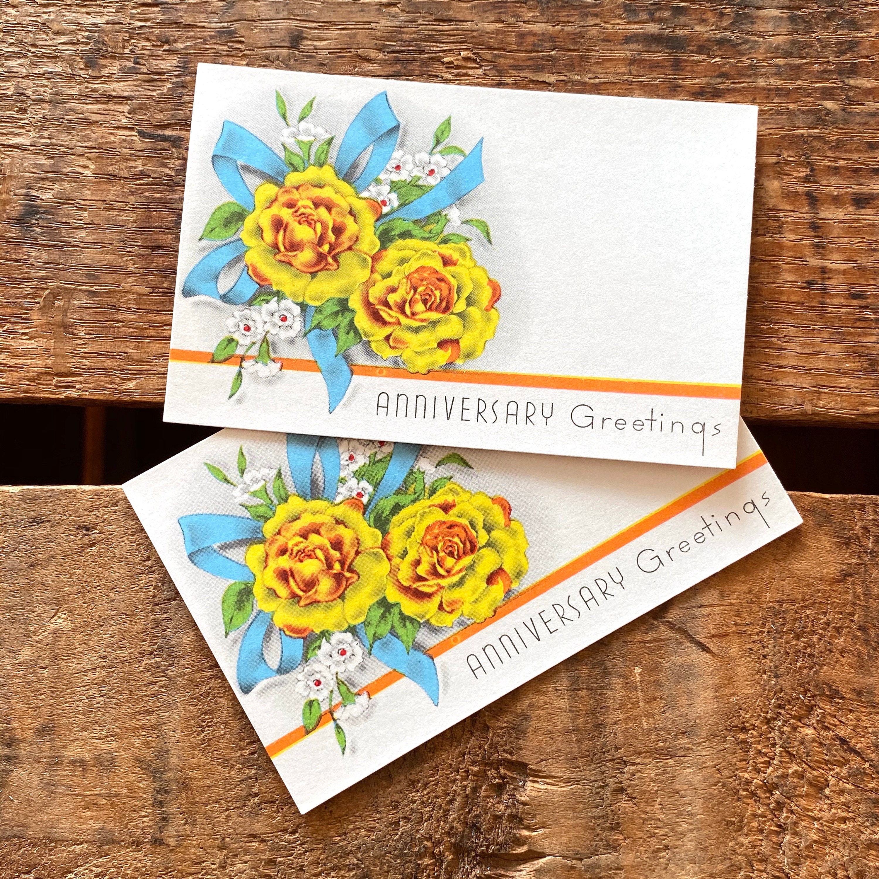 Vintage Assorted Anniversary Cards - Set of 10 - Paper Ephemera Junk ...