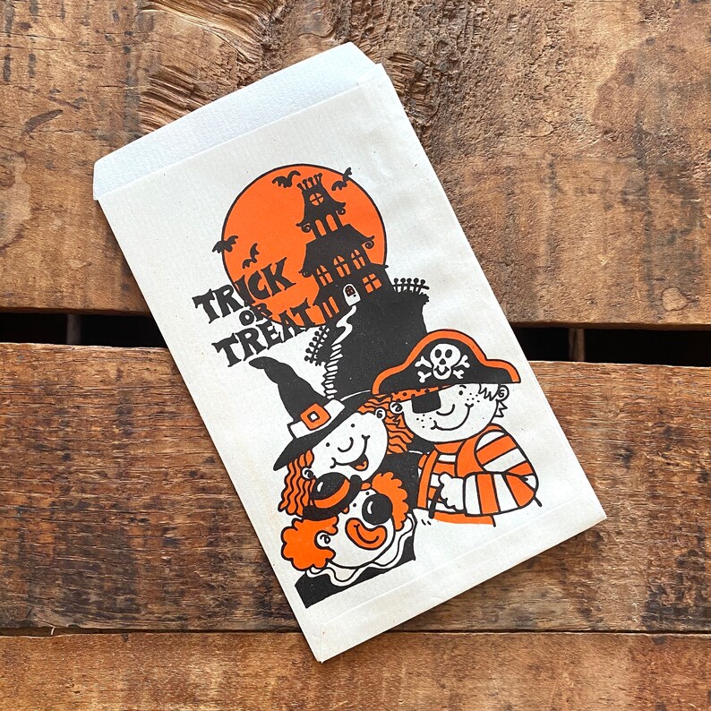 Vintage Halloween Treat Bags Set of 5 Trick or Treat Etsy