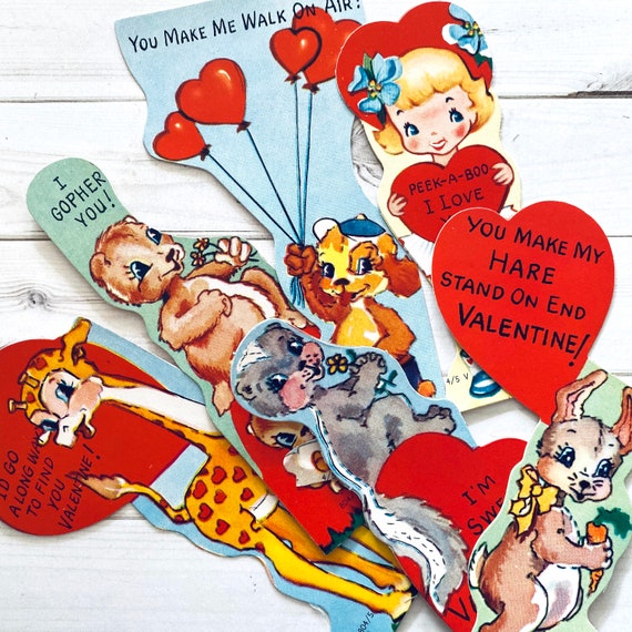 Vintage Valentines Set of 6 Unused Cards Vintage Valentine Cards, Vintage  Paper Ephemera, Altered Art, Valentine's Day, Junk Journal Lot 