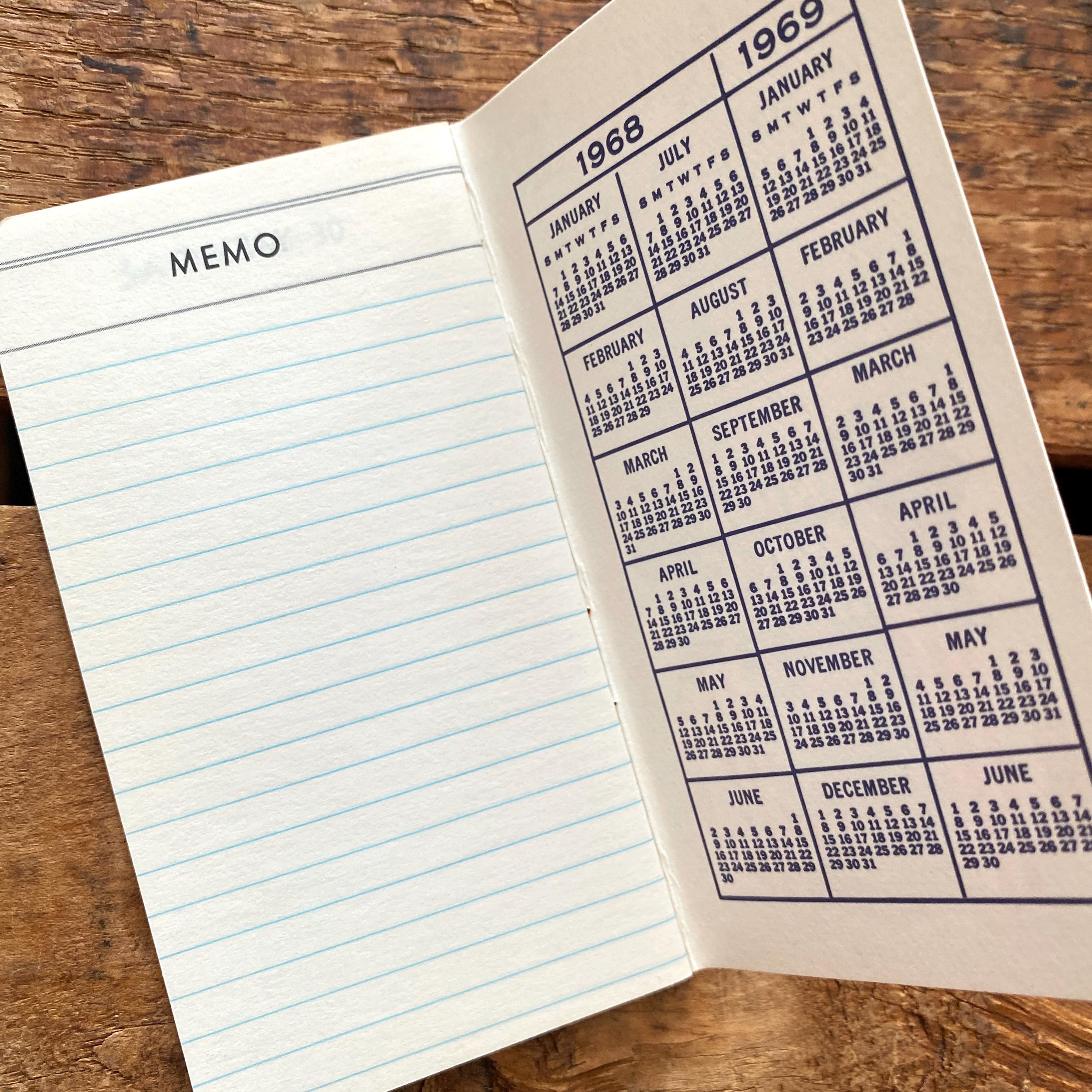 1968 Notebook Vintage Monthly Diary - Unused, 1968 Memo Book, Union Pacific Railroad ...