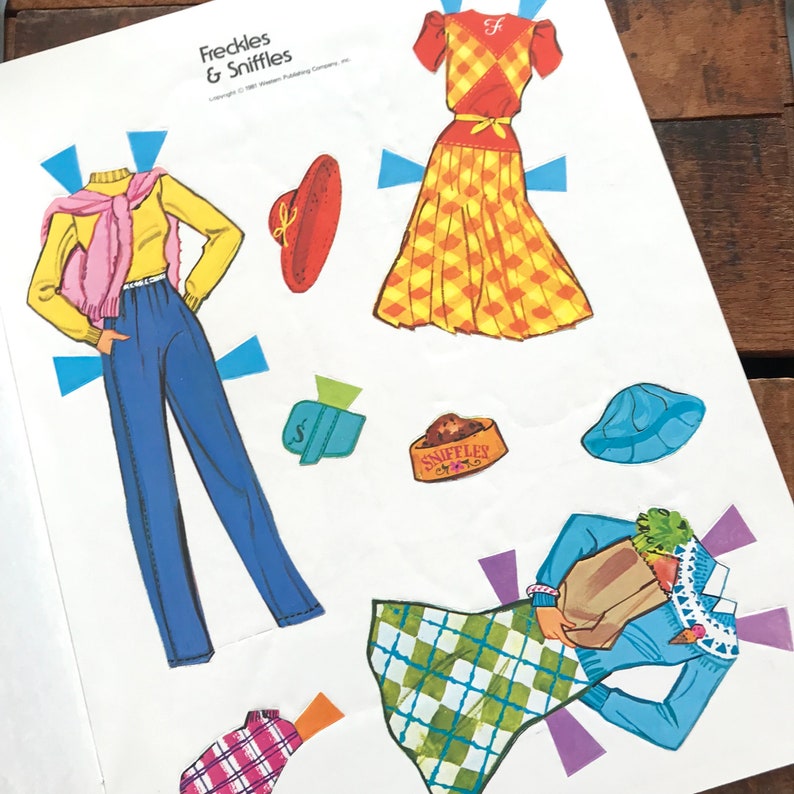 Vintage Paper Doll Book 80s Golden Book Vintage Freckles Paper Doll Book Unused Uncut Vintage Ephemera Vintage Children/'s Book