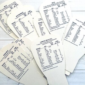 Vintage 1970s Milk Die Cut - Select Option - School Dietary Flash Card, Cardboard Picture, Nutrition Diecut, Drink, Old Food Paper Ephemera image 2