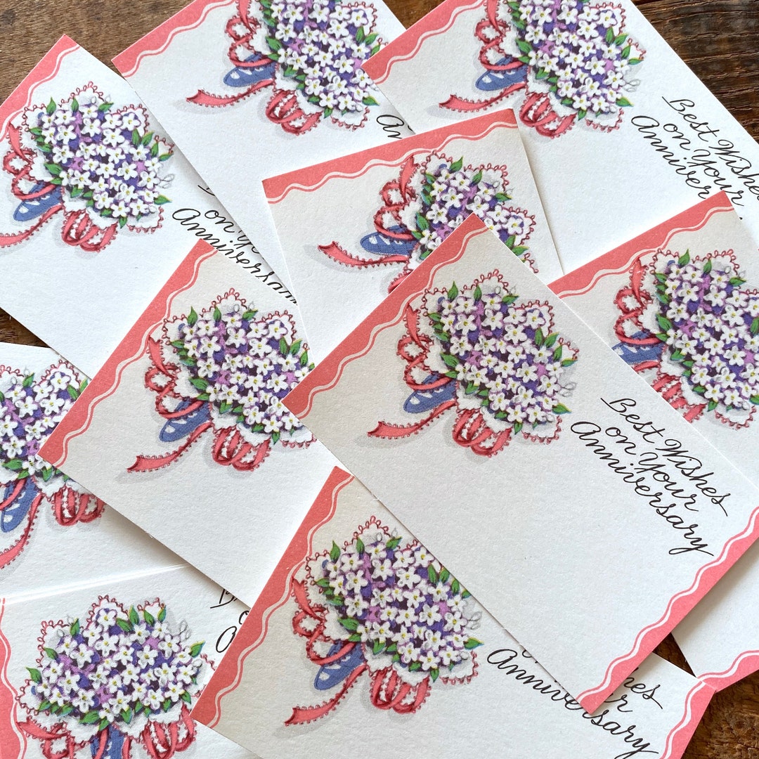 Vintage Florist Cards - Set of 10 - Vintage Paper Ephemera, Scrapbook ...