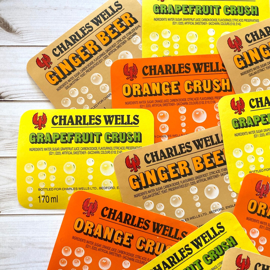 Vintage Soda Labels - Set of 6 - Vintage Labels, NOS Labels, Junk ...