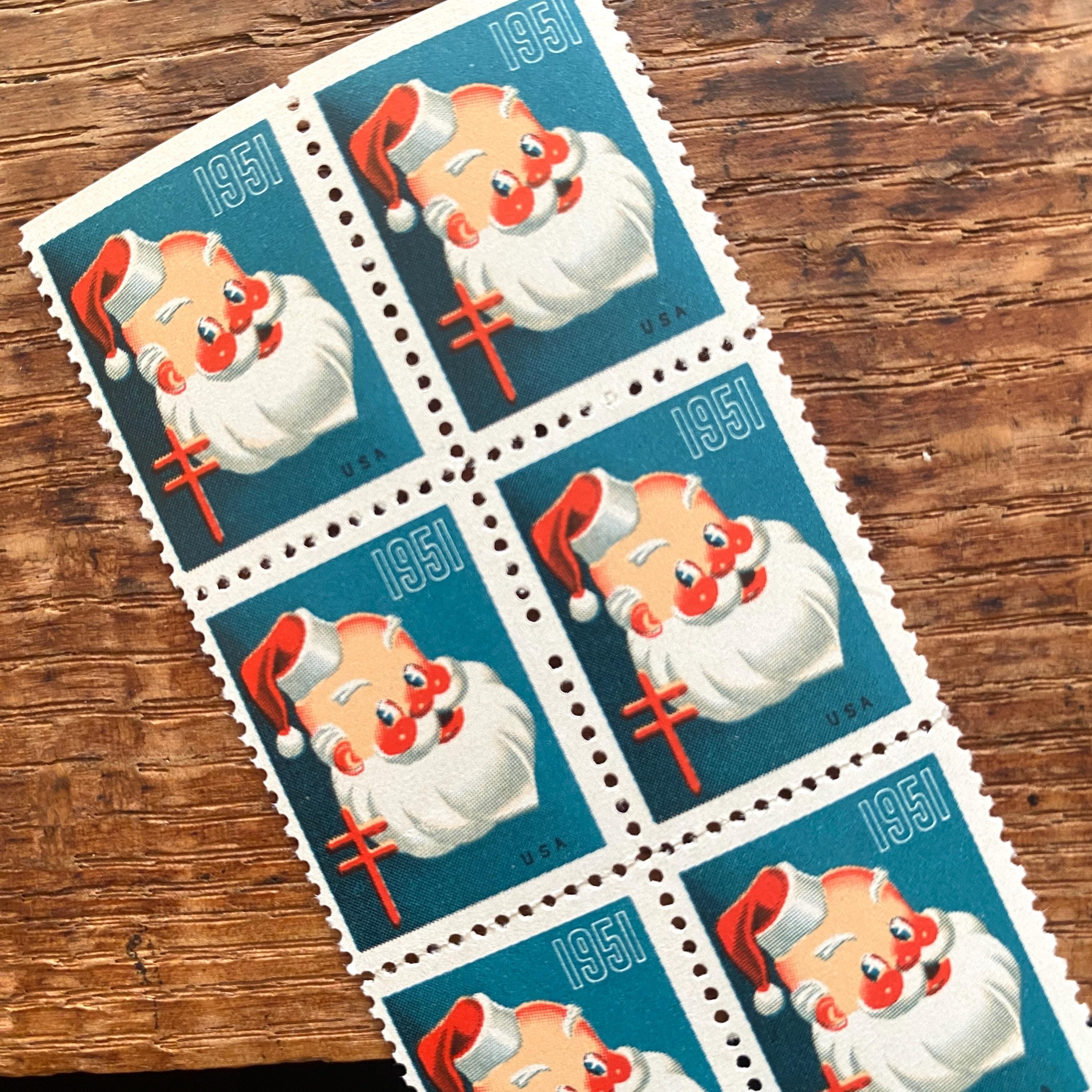 1951年製ヴィンテージ サンタクロース クリスマス チャリティ切手 - 未 