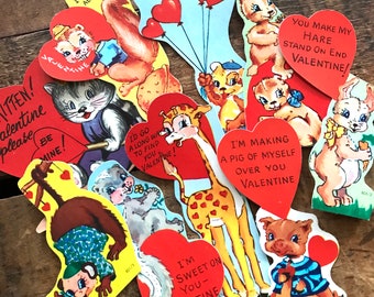 Vintage Valentines Set of 9 Unused Cards Vintage Valentine - Etsy