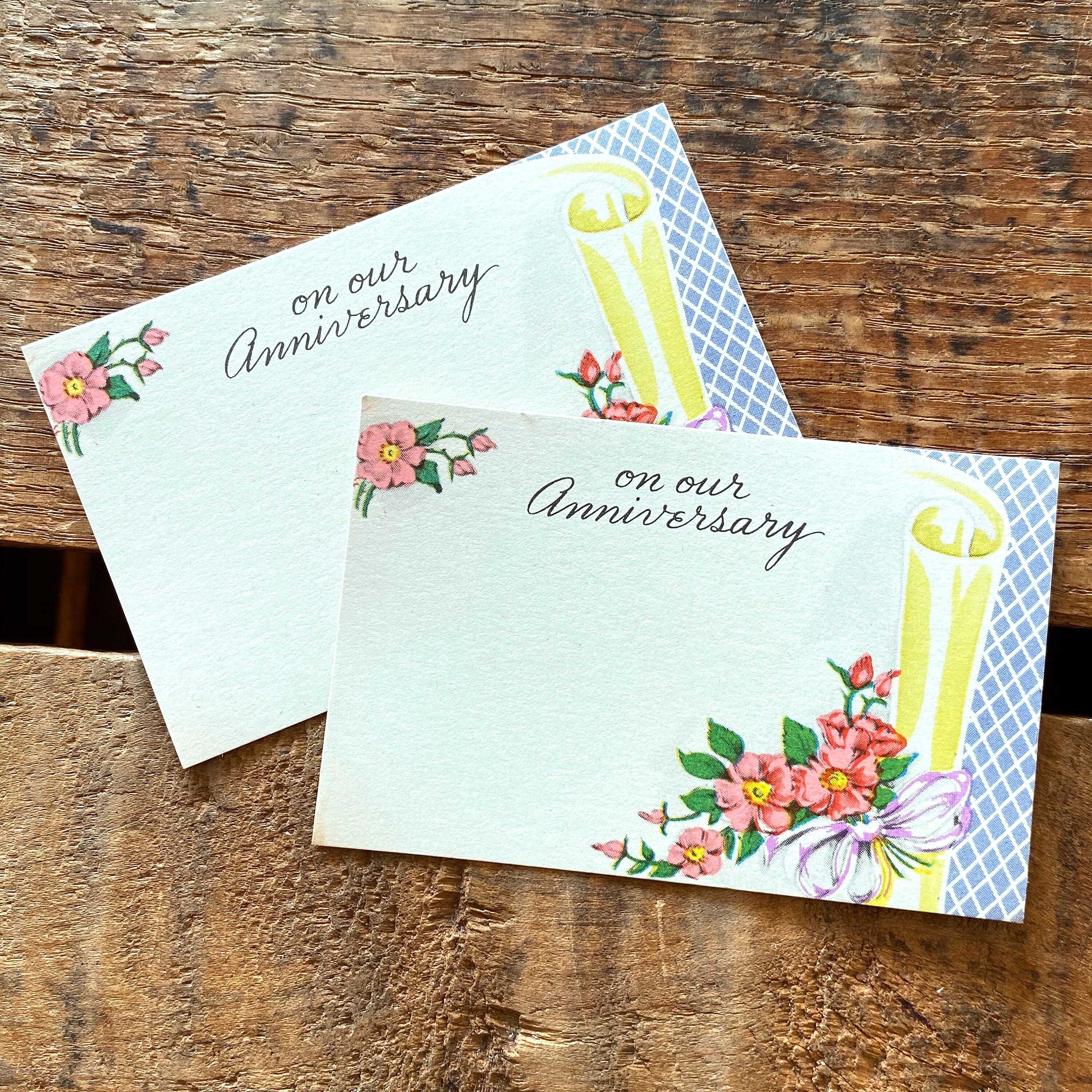 Vintage Assorted Anniversary Cards - Set of 10 - Paper Ephemera Junk ...