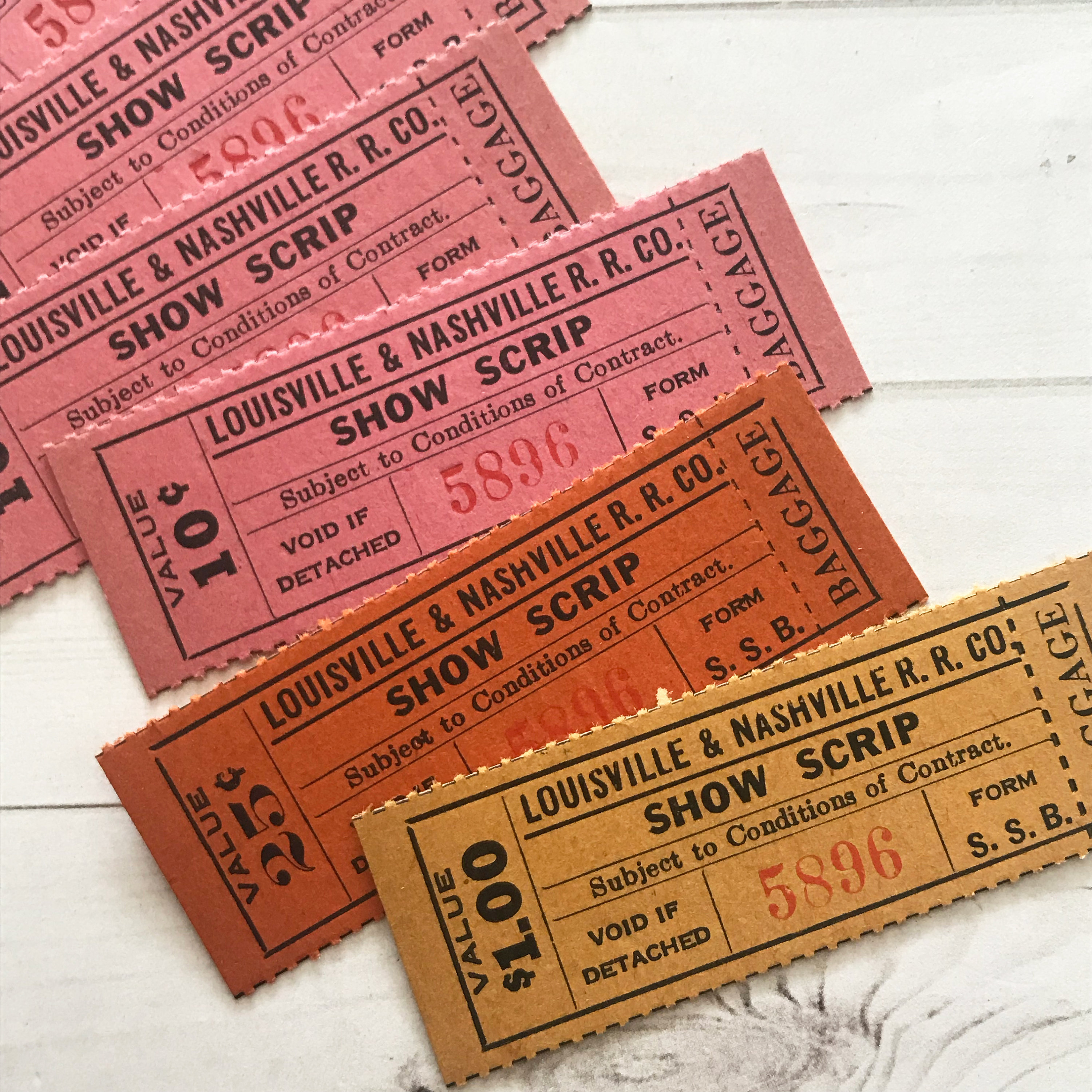 Vintage Railroad Tickets Set of 23 Vintage Tickets Etsy