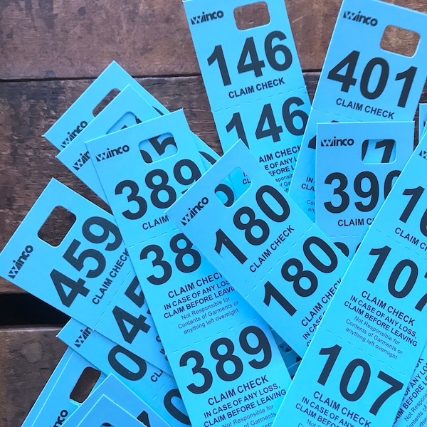 Coat Check Tags Etsy