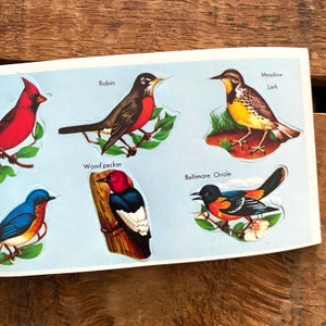 Vintage Eureka Bird Seals Book of 36 Seals Vintage Nature, Bird Stickers, Gummed Labels, Paper Ephemera, Junk Journal, Craft Supplies image 4