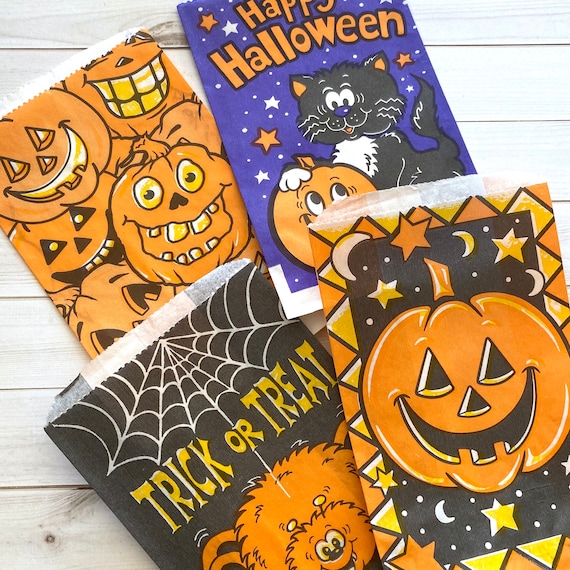 Vintage Halloween Candy Treat Bags: Assorted Set of 4 - Etsy